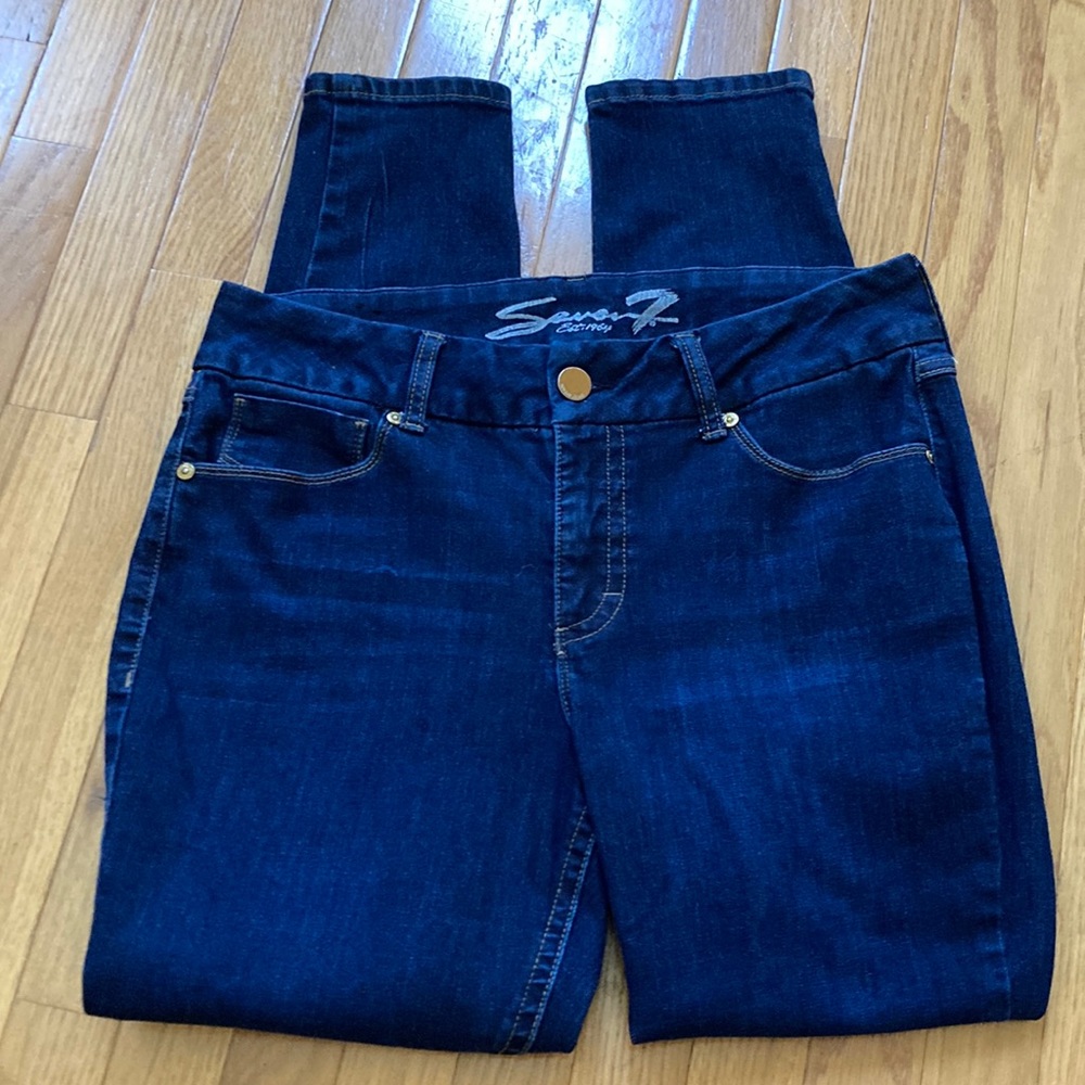 Seven classic dark denim- tummyless jeans
